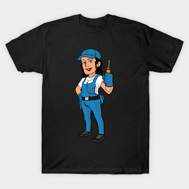 Mechanic Woman Gift T-Shirt by Jackys Design Room